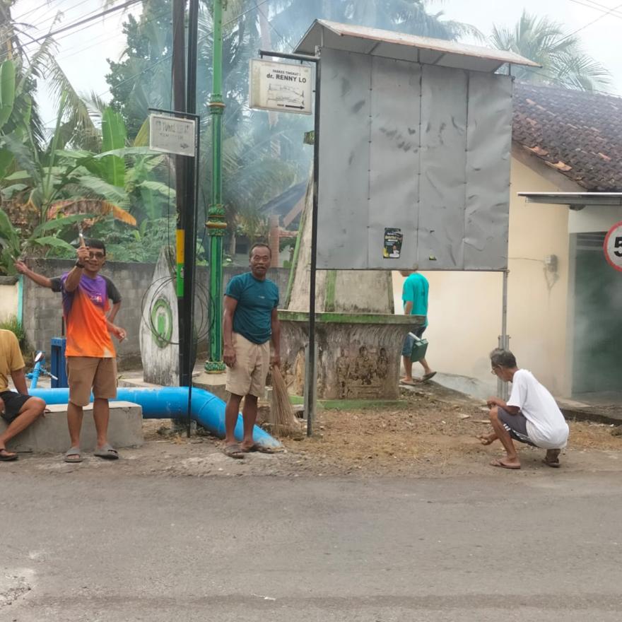 Kerja Bakti Persiapan Klarifikasi Lapangan Lomba LPMKal Tingkat Kabupaten